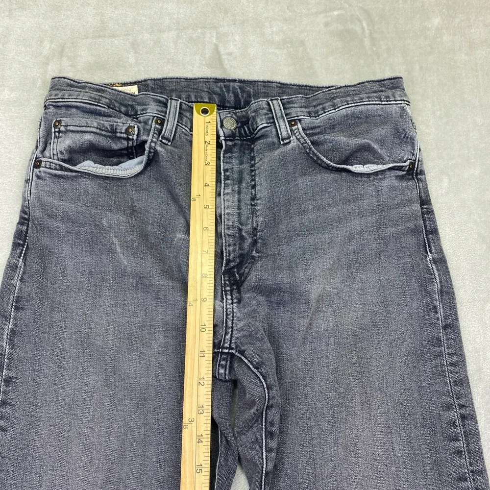 Levis‎ Premium 512 Slim Taper Jeans Mens Sz 34 Faded Black Denim Grunge Retro